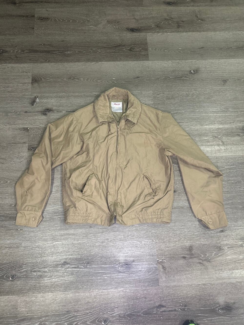 Vintage 80s Orvis Harrington Jacket Men S Tan Windbreaker Gorpcore AS IS